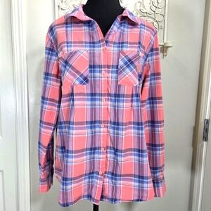 ⭐️Wind River Womans Pink Plaid Shirt Size Small